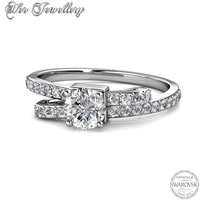 Crystaline Bow Ring (White Gold)