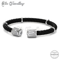 Isa Braid Bangle (White Gold)