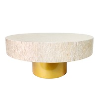 Abelene 91cm Mother of Pearl Inlay Coffee Table Cream