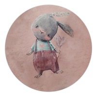 160cm Bunny Rabbit Round Childrens Floor Rug