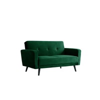 Esben 2 Seater Velvet Sofa Bed Dark Forest Green