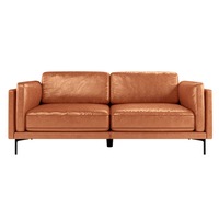 Oslo 3 Seater PU Leather Sofa Mocha