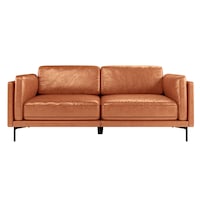 Oslo 3 Seater PU Leather Sofa Mocha