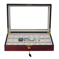 Hand Made Cherry Glass Watch Luxury Case Storage Display Box Jewellery Watches L