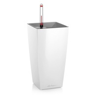 LECHUZA MINI CUBI PLANTER POT (HIGH GLOSS WHITE)