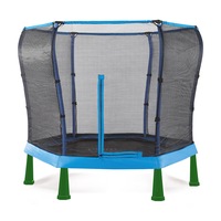 Plum Play 7ft Kids Junior Trampoline with Enclosure Net in Blue