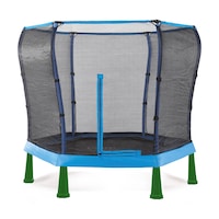 Plum Play 7ft Kids Junior Trampoline with Enclosure Net in Blue