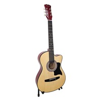 38in Pro Natural Cutaway Karrera Acoustic Guitar With strap Bag