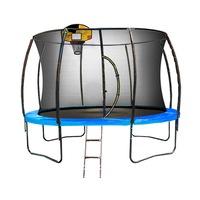 Kahuna Trampoline Pro 14ft - Reversible pad, Emoji Mat, Basketball Set