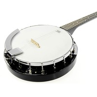 Karrera 5 String Bluegrass Resonator Banjo Gloss Black