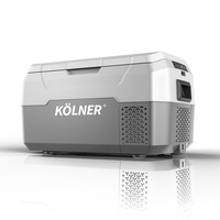 Kolner 20l Portable Fridge Freezer Cooler 12/24/240v Camping Refrigerator Grey