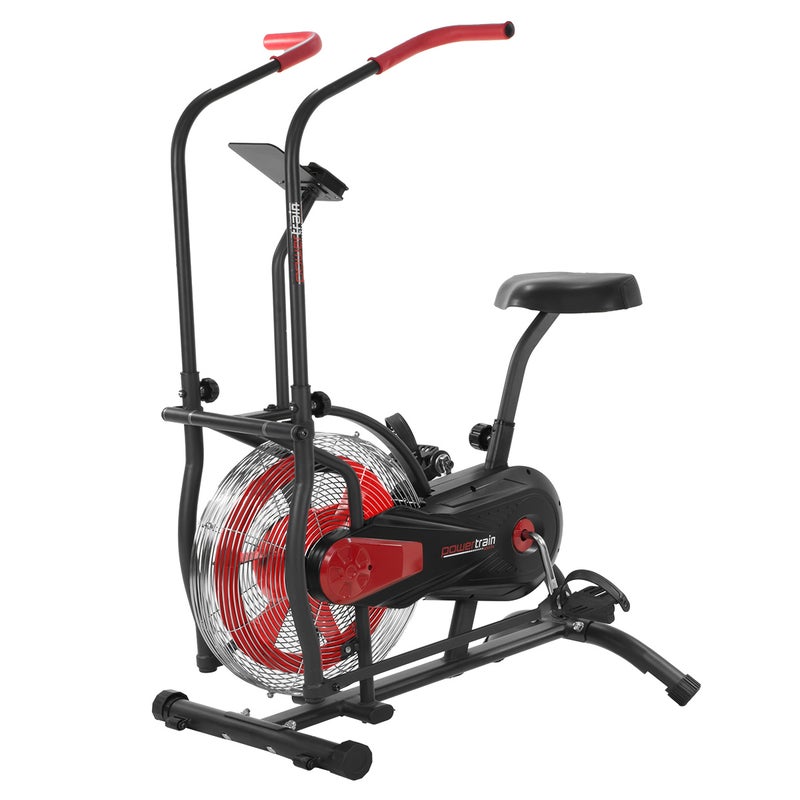 Powertrain Exercise Air Bike Spin Flywheel Fitness Equipment Home Gym Spinning Red Australia