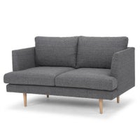 Denmark 2 Seater Fabric Sofa - Metal Grey