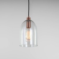 Willow Dome Glass Pendant Light - Copper