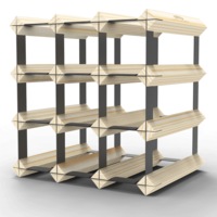 12 Bottle Timber Wine Rack