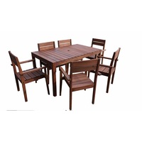 Supreme Rectangular 1.5m Dining Table & Chairs 7pc Setting