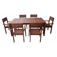 Supreme Rectangular 1.8m Dining Table & Chairs 7pc Setting