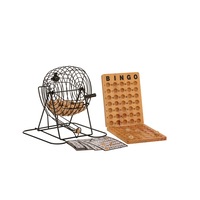 Bingo 75 Player Set With Metal Cage & Wooden Score Board