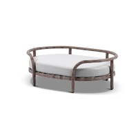 Retreat Half Round Wicker Dog Cat Pet Day Bed - Outdoor Daybeds