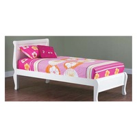 King Single Copenhagen Sleigh Bed - Arctic White
