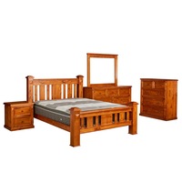 Legions Double 3 Piece (Bedside) Bedroom Suite - Nutmeg