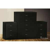 Mission 3 Piece Chest Set (5+3+3) - Walnut