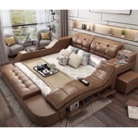 Queen Venture Leatherette Bed Frame - As Pictured