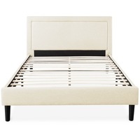 Portsmouth King Single Linen Fabric Bed Frame Beige