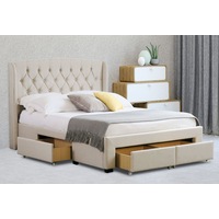 Modern Classic Dupont Queen Drawer Storage Bed Frame White Oak