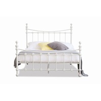 Modern Classic Julia King Metal Bed Frame White