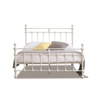 Modern Classic Valarie King Single Metal Bed Frame White