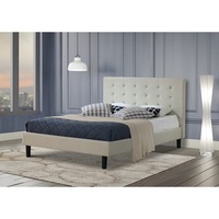 Albany Wilt Queen Bed Frame Fabric Beige