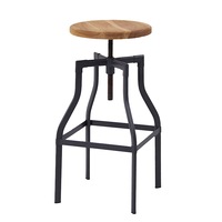 Stella Adjustable Swivel Industrial Bar Stool