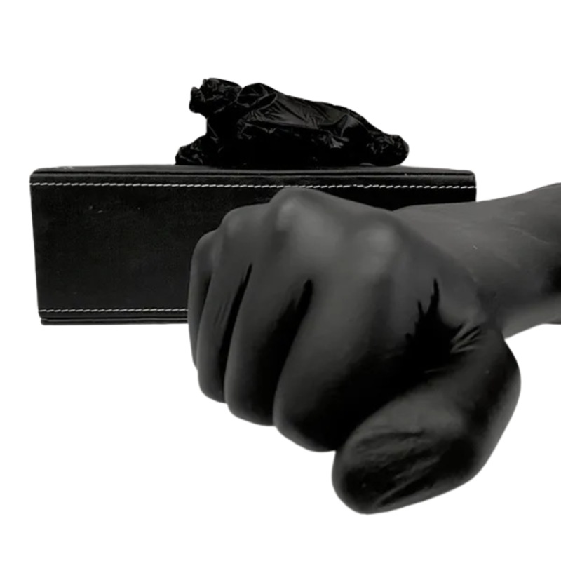 BLACK NITRILE GLOVES POWDER FREE BLACK NITRILE DISPOSABLE GLOVE BOX of 100 (XL) - BNG10-XL  Australia