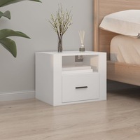 1/2x Wall-mounted Bedside Cabinet Nightstand Unit Storage Multi Colours vidaXL