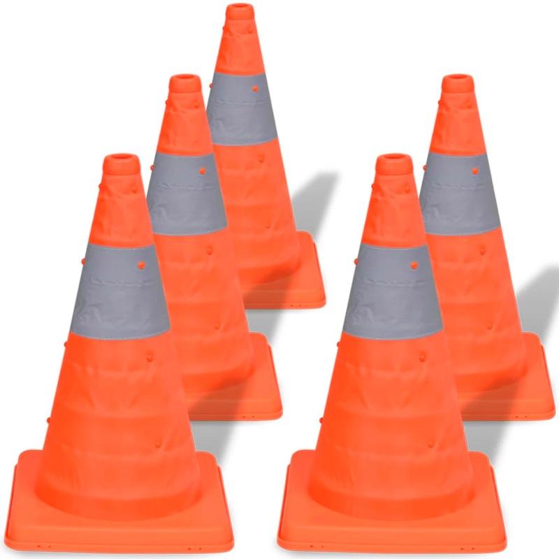 5 Pop-up Traffic Cones 42 cmvidaXL vidaXL Australia