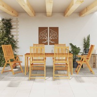 7 Piece Garden Dining Set Solid Wood Acacia vidaXL