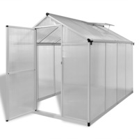 Reinforced Aluminium Greenhouse with Base Frame 4.6 m?? vidaXL