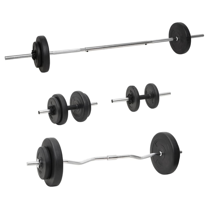 Barbell and Dumbbell with Plates 60 kg vidaXL Australia