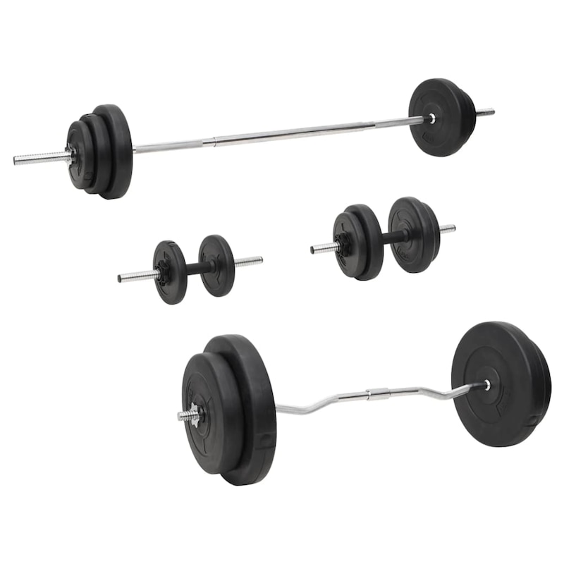 Barbell and Dumbbell with Plates Set 90 kg vidaXL Australia