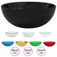 Basin Tempered Glass Bathroom Sink Vanity Unit Multi Colours/Sizes vidaXL