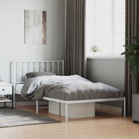 Bed Frame with Headboard and Footboard Single Bed Mattress Base Metal vidaXL