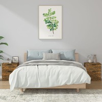 Bedside Cabinets 2 pcs Smoked Oak Engineered WoodvidaXL
