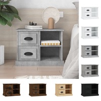 Bedside Table Nightstand Bedroom Storage Cabinet Lamp Stand Organiser vidaXL