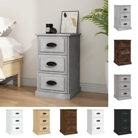 Bedside Table Nightstand Bedroom Storage Lamp Stand Engineered Wood vidaXL