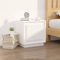 Bedside Table Nightstand Side Cabinet High Gloss White Engineered Wood vidaXL