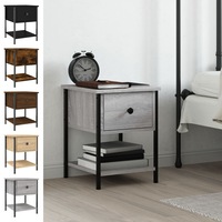 Bedside Table Nightstand Side Cabinet Storage Cabinet Engineered Wood vidaXL