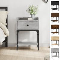 Bedside Table Nightstand Side Cabinet Storage Cabinet Engineered Wood vidaXL