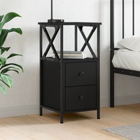 Bedside Table Nightstand Side Cabinet Storage Cabinet Engineered Wood vidaXL
