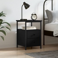 Bedside Table Nightstand Side Cabinet Storage Cabinet Engineered Wood vidaXL